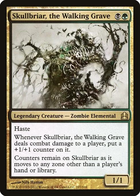 Skullbriar, the Walking Grave, carta Magic di tipo Legendary Creature — Zombie Elemental illustrata da Nils Hamm
