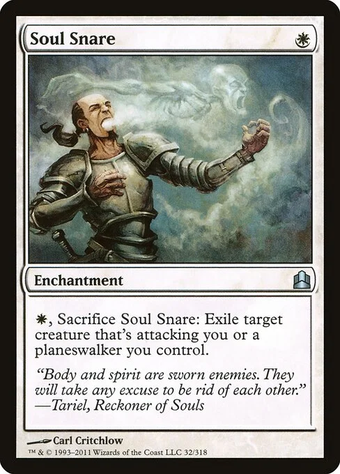Soul Snare, carta Magic di tipo Enchantment illustrata da Carl Critchlow