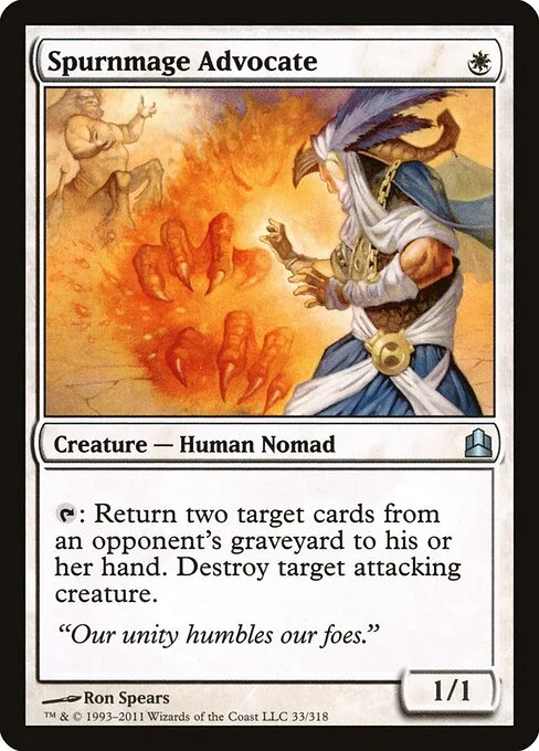 Spurnmage Advocate, carta Magic di tipo Creature — Human Nomad illustrata da Ron Spears