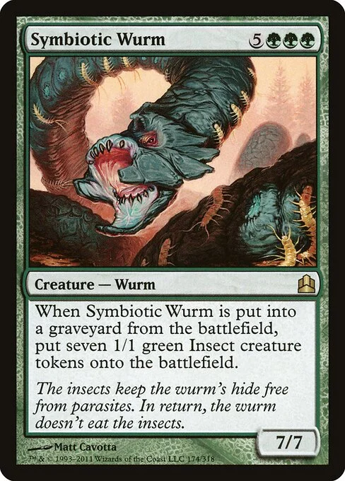 Symbiotic Wurm, carta Magic di tipo Creature — Wurm illustrata da Matt Cavotta