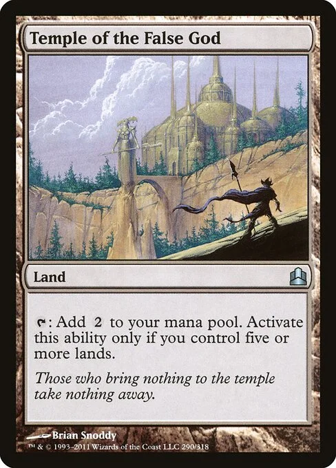 Temple of the False God, carta Magic di tipo Land illustrata da Brian Snõddy