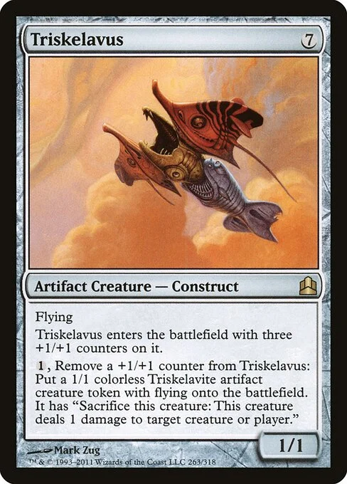 Triskelavus, carta Magic di tipo Artifact Creature — Construct illustrata da Mark Zug