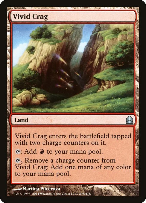 Vivid Crag, carta Magic di tipo Land illustrata da Martina Pilcerova