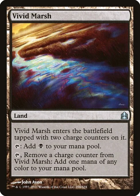 Vivid Marsh, carta Magic di tipo Land illustrata da John Avon