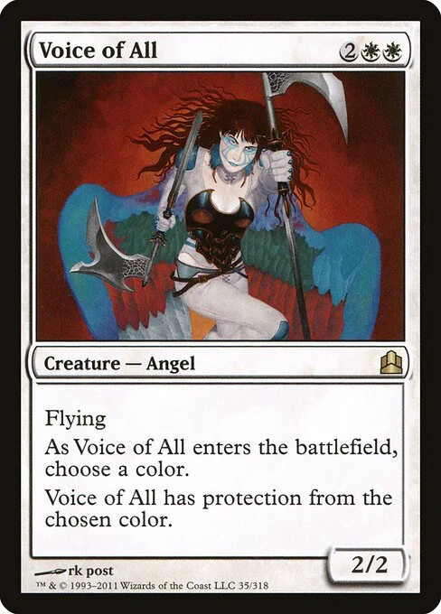 Voice of All, carta Magic di tipo Creature — Angel illustrata da rk post