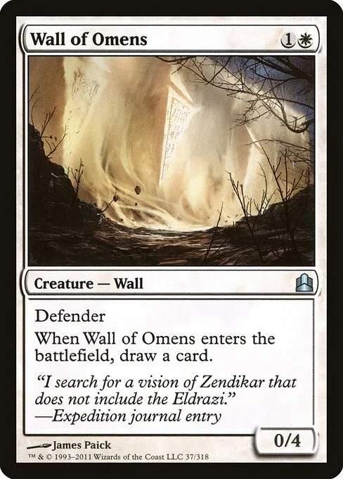 Wall of Omens, carta Magic di tipo Creature — Wall illustrata da James Paick