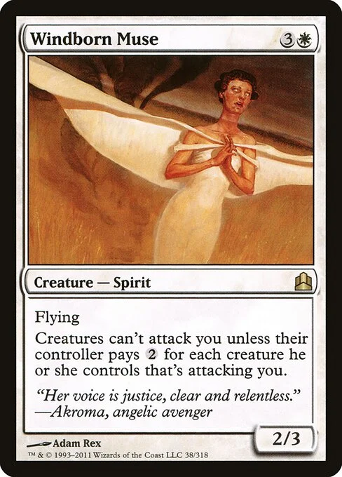 Windborn Muse, carta Magic di tipo Creature — Spirit illustrata da Adam Rex