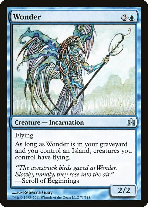 Wonder, carta Magic di tipo Creature — Incarnation illustrata da Rebecca Guay