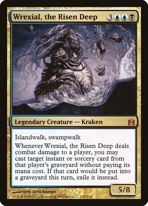 Wrexial, the Risen Deep, carta Magic di tipo Legendary Creature — Kraken illustrata da Eric Deschamps