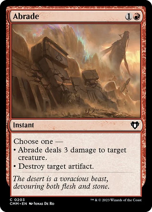 Abrade, carta Magic di tipo Instant illustrata da Jonas De Ro