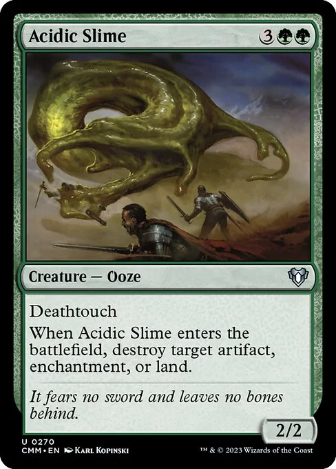 Acidic Slime, carta Magic di tipo Creature — Ooze illustrata da Karl Kopinski