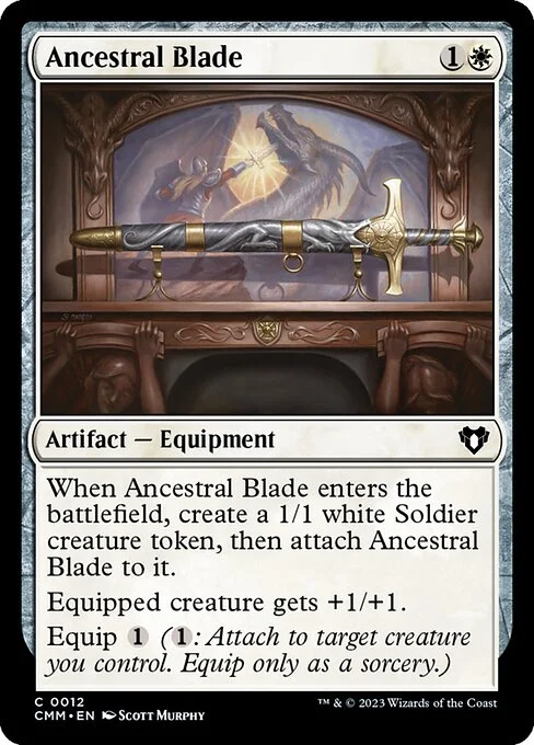 Ancestral Blade, carta Magic di tipo Artifact — Equipment illustrata da Scott Murphy