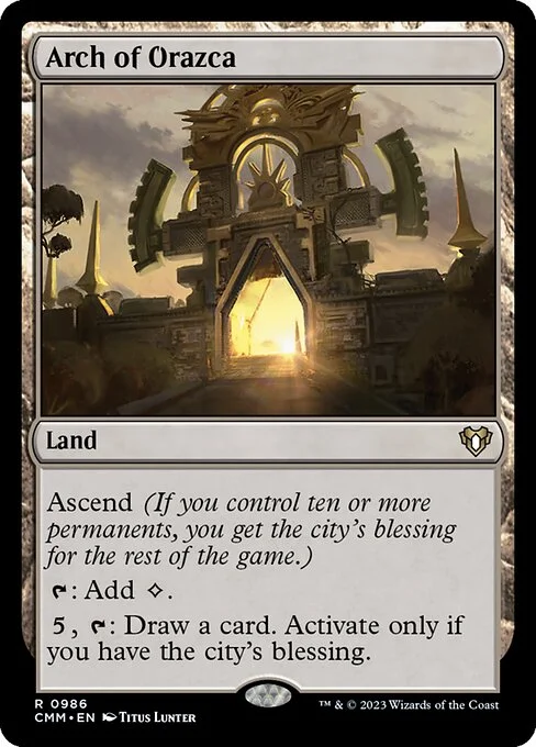 Arch of Orazca, carta Magic di tipo Land illustrata da Titus Lunter