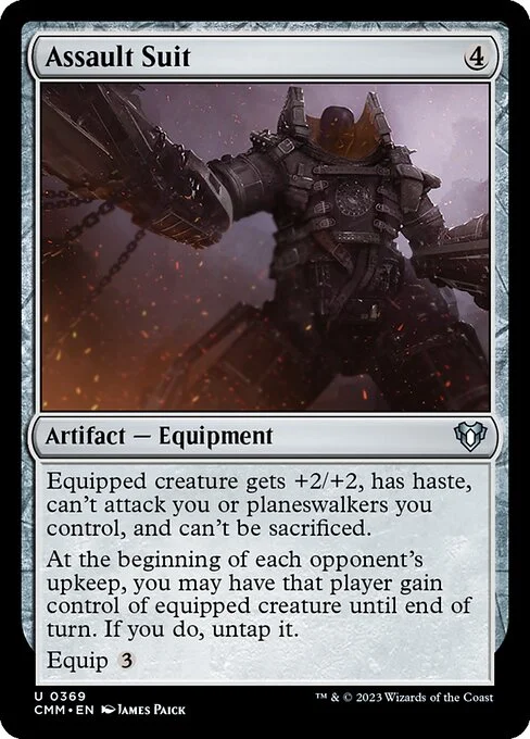 Assault Suit, carta Magic di tipo Artifact — Equipment illustrata da James Paick