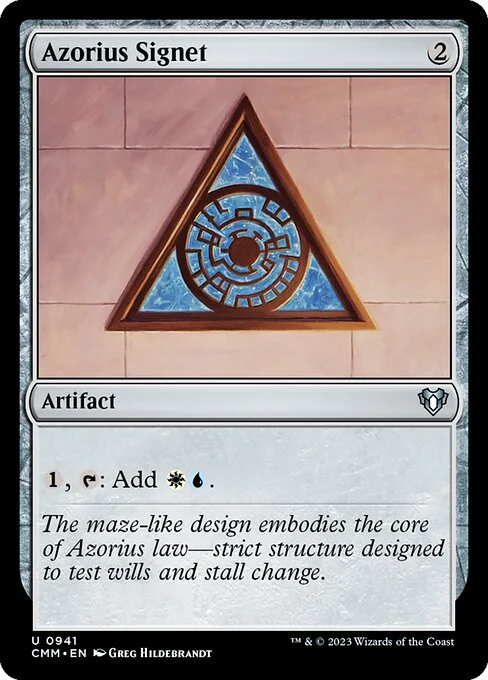 Azorius Signet, carta Magic di tipo Artifact illustrata da Greg Hildebrandt