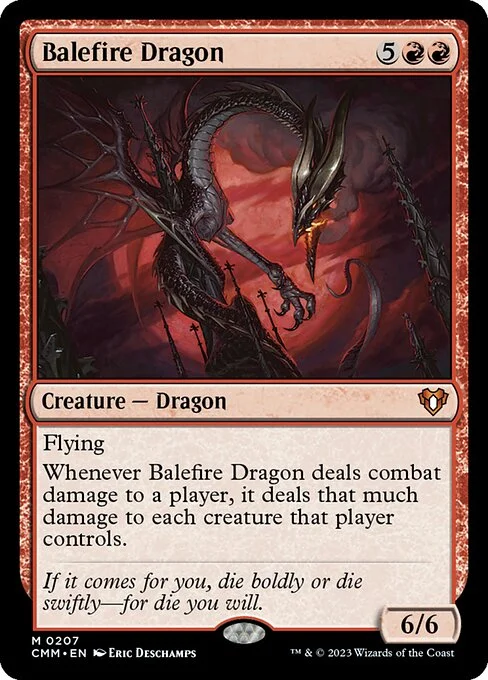 Balefire Dragon, carta Magic di tipo Creature — Dragon illustrata da Eric Deschamps
