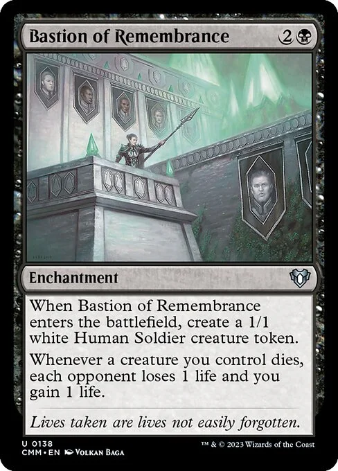 Bastion of Remembrance, carta Magic di tipo Enchantment illustrata da Volkan Baǵa