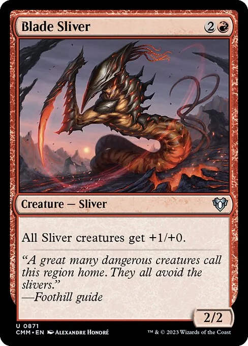 Blade Sliver, carta Magic di tipo Creature — Sliver illustrata da Alexandre Honoré