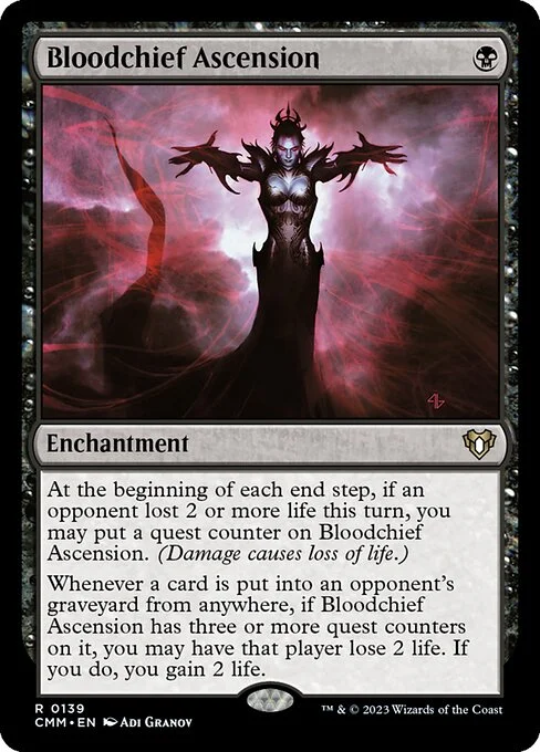 Bloodchief Ascension, carta Magic di tipo Enchantment illustrata da Adi Granov