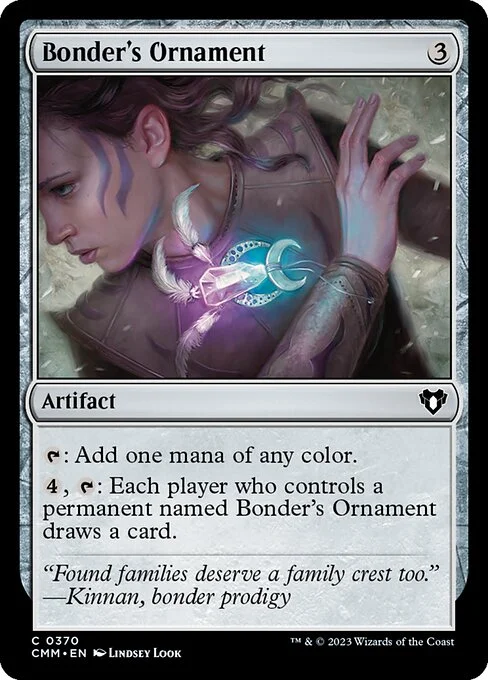 Bonder's Ornament, carta Magic di tipo Artifact illustrata da Lindsey Look