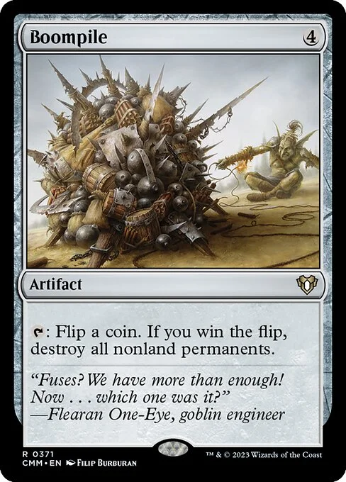 Boompile, carta Magic di tipo Artifact illustrata da Filip Burburan