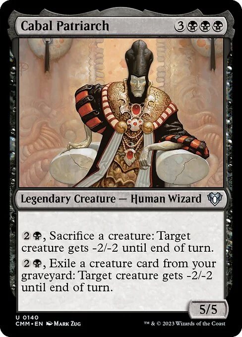 Cabal Patriarch, carta Magic di tipo Legendary Creature — Human Wizard illustrata da Mark Zug