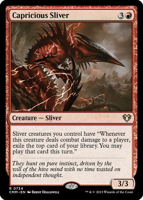 Capricious Sliver, carta Magic di tipo Creature — Sliver illustrata da Brent Hollowell