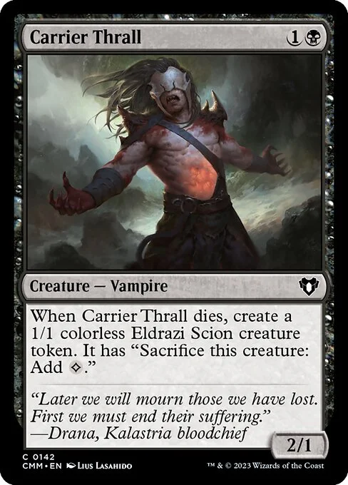 Carrier Thrall, carta Magic di tipo Creature — Vampire illustrata da Lius Lasahido