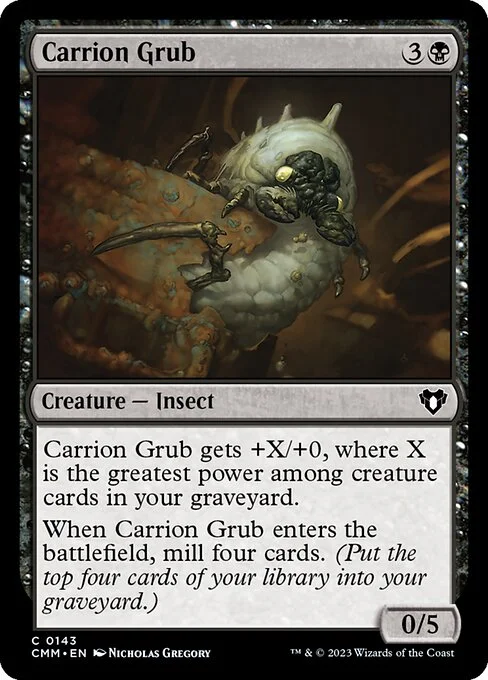 Carrion Grub, carta Magic di tipo Creature — Insect illustrata da Nicholas Gregory