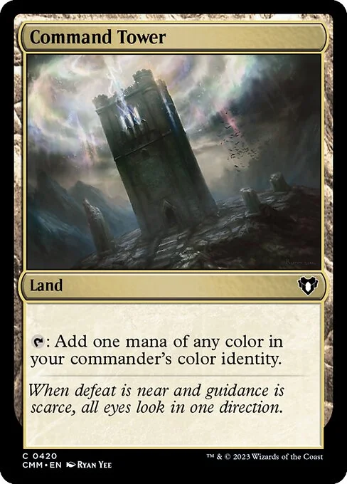 Command Tower, carta Magic di tipo Land illustrata da Ryan Yee