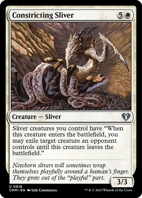 Constricting Sliver, carta Magic di tipo Creature — Sliver illustrata da Loïc Canavaggia