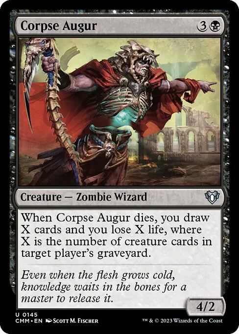Corpse Augur, carta Magic di tipo Creature — Zombie Wizard illustrata da Scott M. Fischer