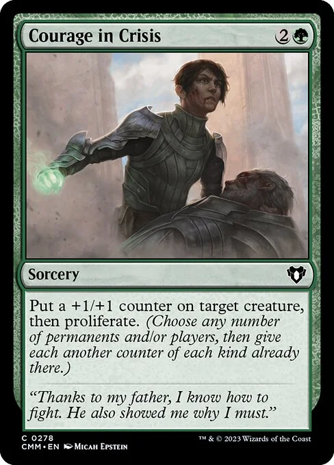 Courage in Crisis, carta Magic di tipo Sorcery illustrata da Micah Epstein