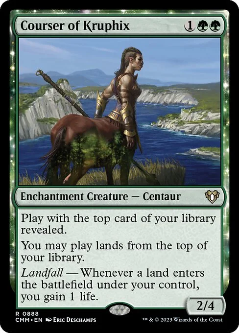 Courser of Kruphix, carta Magic di tipo Enchantment Creature — Centaur illustrata da Eric Deschamps