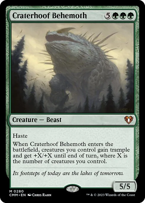 Craterhoof Behemoth, carta Magic di tipo Creature — Beast illustrata da Chris Rahn