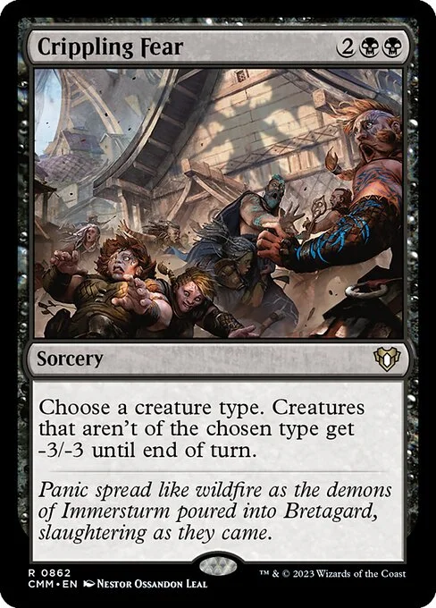 Crippling Fear, carta Magic di tipo Sorcery illustrata da Néstor Ossandón Leal