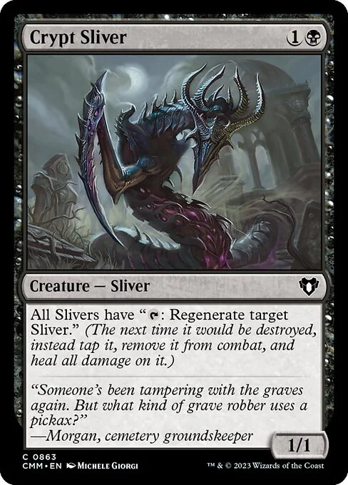 Crypt Sliver, carta Magic di tipo Creature — Sliver illustrata da Michele Giorgi