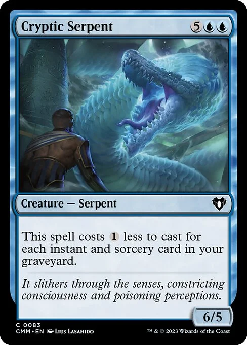 Cryptic Serpent, carta Magic di tipo Creature — Serpent illustrata da Lius Lasahido