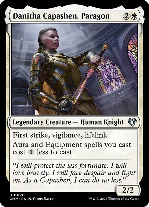 Danitha Capashen, Paragon, carta Magic di tipo Legendary Creature — Human Knight illustrata da Chris Rallis