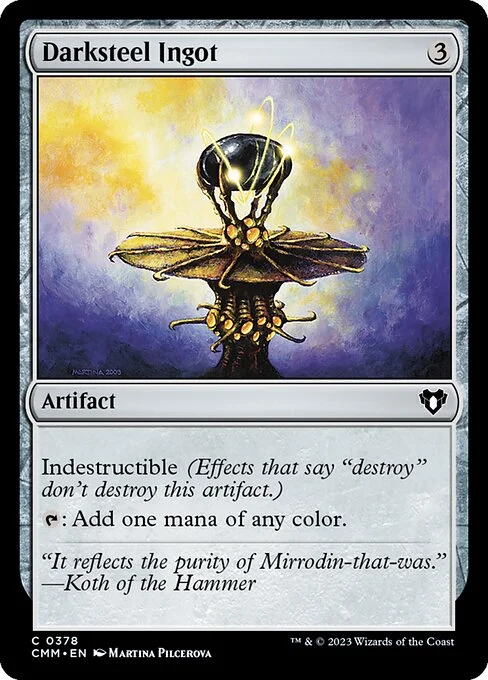 Darksteel Ingot, carta Magic di tipo Artifact illustrata da Martina Pilcerova