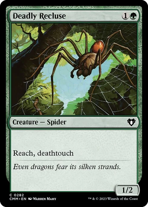 Deadly Recluse, carta Magic di tipo Creature — Spider illustrata da Warren Mahy
