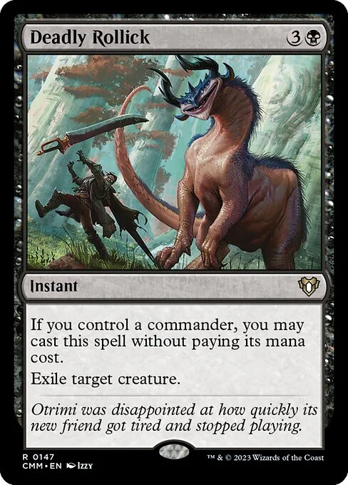 Deadly Rollick, carta Magic di tipo Instant illustrata da Izzy