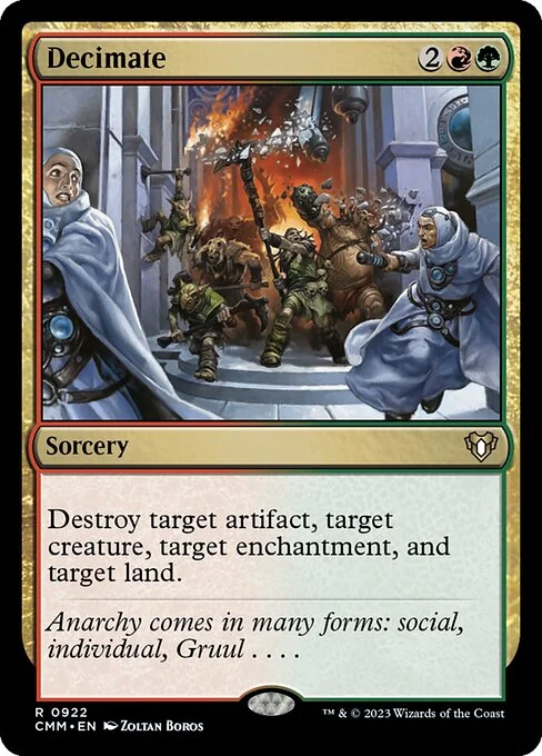 Decimate, carta Magic di tipo Sorcery illustrata da Zoltan Boros