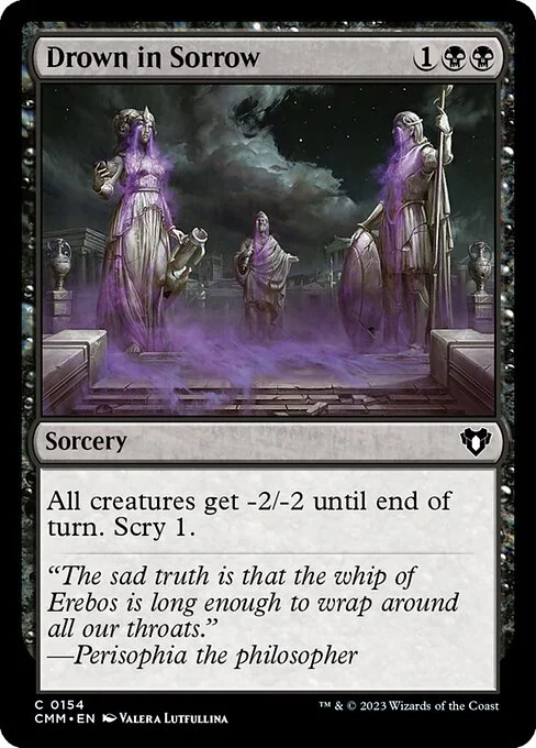 Drown in Sorrow, carta Magic di tipo Sorcery illustrata da Valera Lutfullina