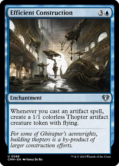 Efficient Construction, carta Magic di tipo Enchantment illustrata da Jonas De Ro