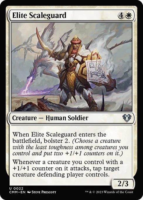 Elite Scaleguard, carta Magic di tipo Creature — Human Soldier illustrata da Steve Prescott