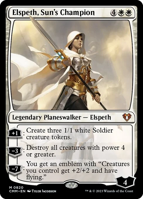 Elspeth, Sun's Champion, carta Magic di tipo Legendary Planeswalker — Elspeth illustrata da Tyler Jacobson