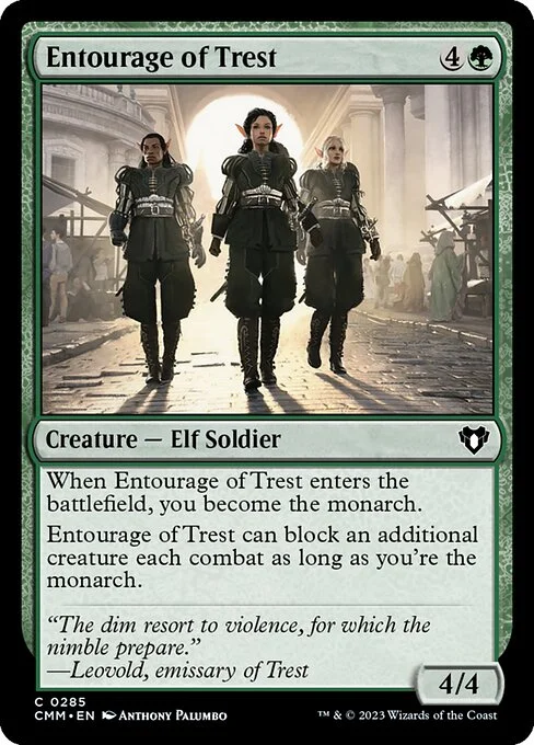 Entourage of Trest, carta Magic di tipo Creature — Elf Soldier illustrata da Anthony Palumbo