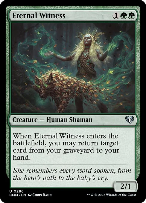 Eternal Witness, carta Magic di tipo Creature — Human Shaman illustrata da Chris Rahn