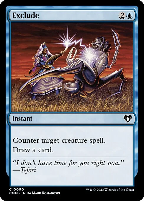 Exclude, carta Magic di tipo Instant illustrata da Mark Romanoski